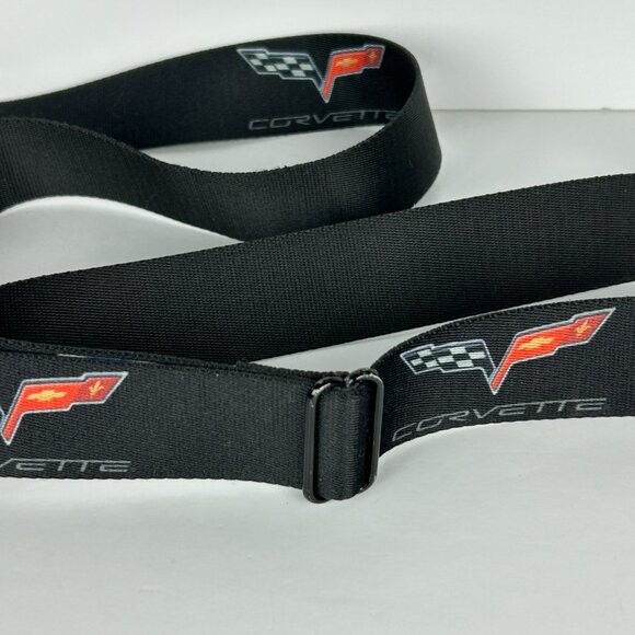GM Corvette Seatbelt Style Belt Buckle Logo Black Red Adjustable‎ Fashion - Picture 5 of 12
